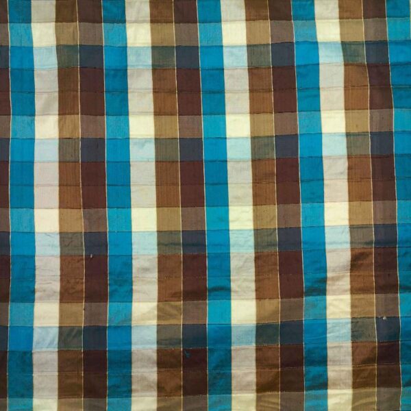 Dupion Checks SILK SATIN STRIPE FABRIC - Image 3