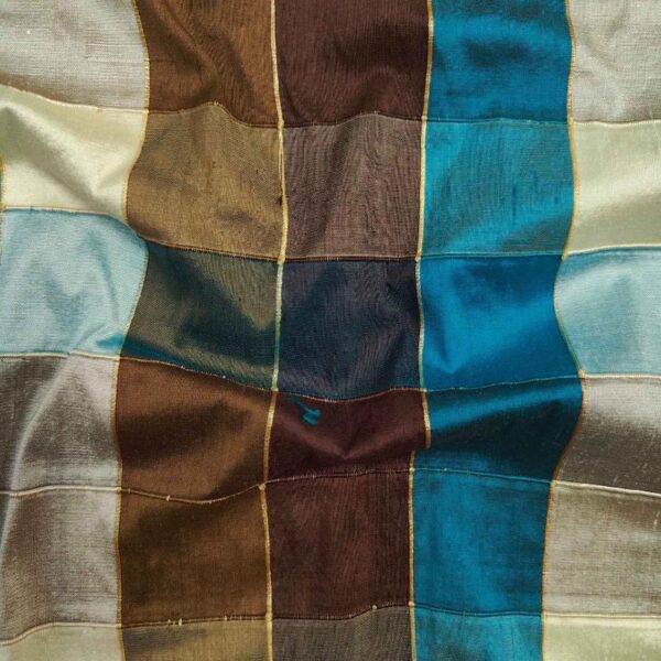 Dupion Checks SILK SATIN STRIPE FABRIC - Image 2