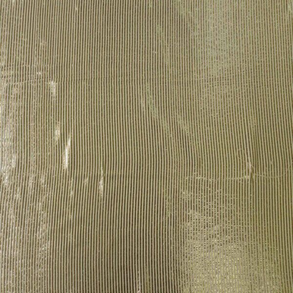Escada Golden White SILK SATIN STRIPE FABRIC - Image 3