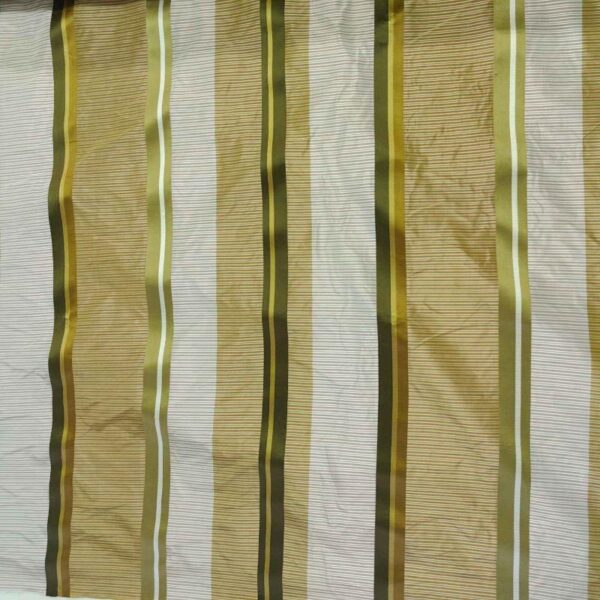 Forest Brown SILK SATIN STRIPE FABRIC - Image 3