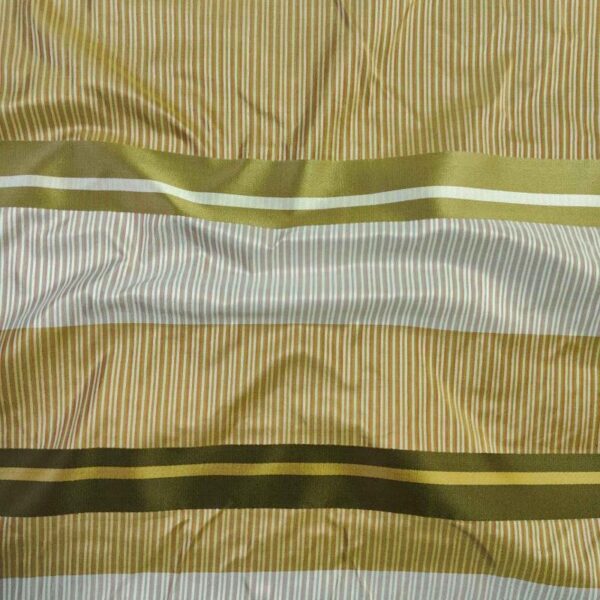 Forest Brown SILK SATIN STRIPE FABRIC - Image 2