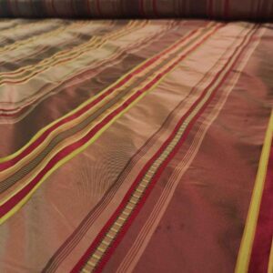 Golden Touch Rust SILK SATIN STRIPE FABRIC