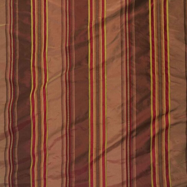Golden Touch Rust SILK SATIN STRIPE FABRIC - Image 3