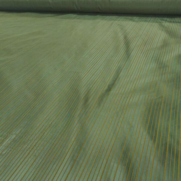 Masti Green SILK SATIN STRIPE FABRIC