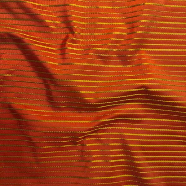 Masti Rust SILK SATIN STRIPE FABRIC - Image 2