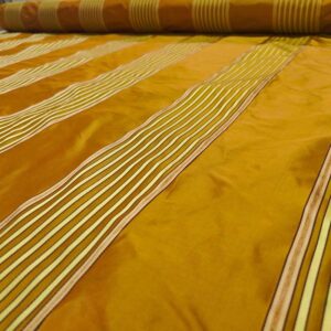 Royal King Mustard SILK SATIN STRIPE FABRIC