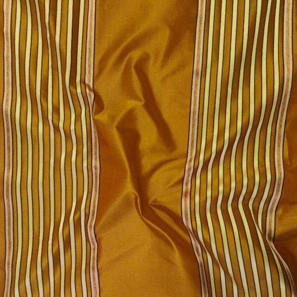 Royal King Mustard SILK SATIN STRIPE FABRIC - Image 2