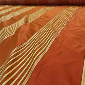 Royal King Rust SILK SATIN STRIPE FABRIC