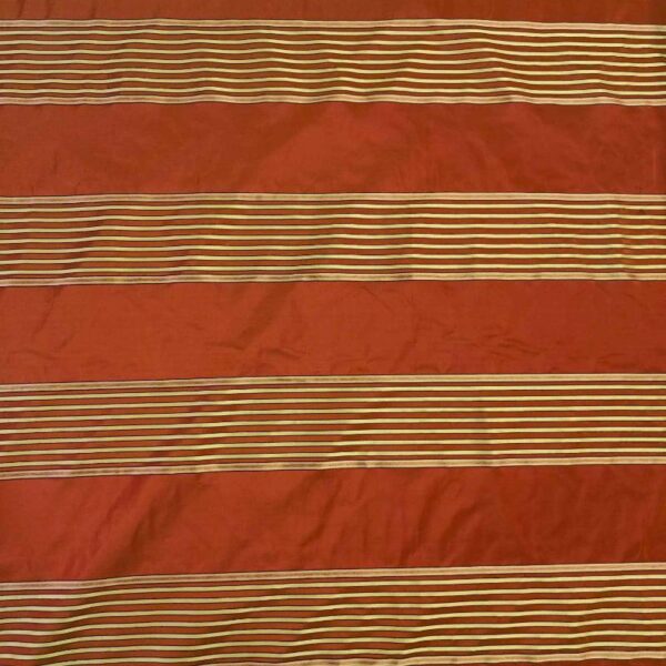 Royal King Rust SILK SATIN STRIPE FABRIC - Image 3