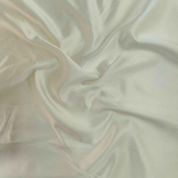 Silk Satin-Duchess White STRIPE FABRIC - Image 2